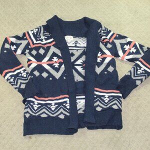 Hippie Rose Women's Size XS Tribal Patterned Cardigan